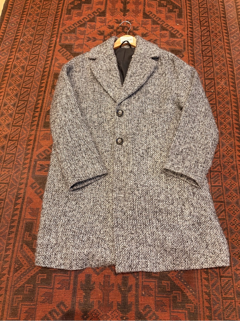 Zara Grey Lightweight Oversized Vintage Look Wool Coat